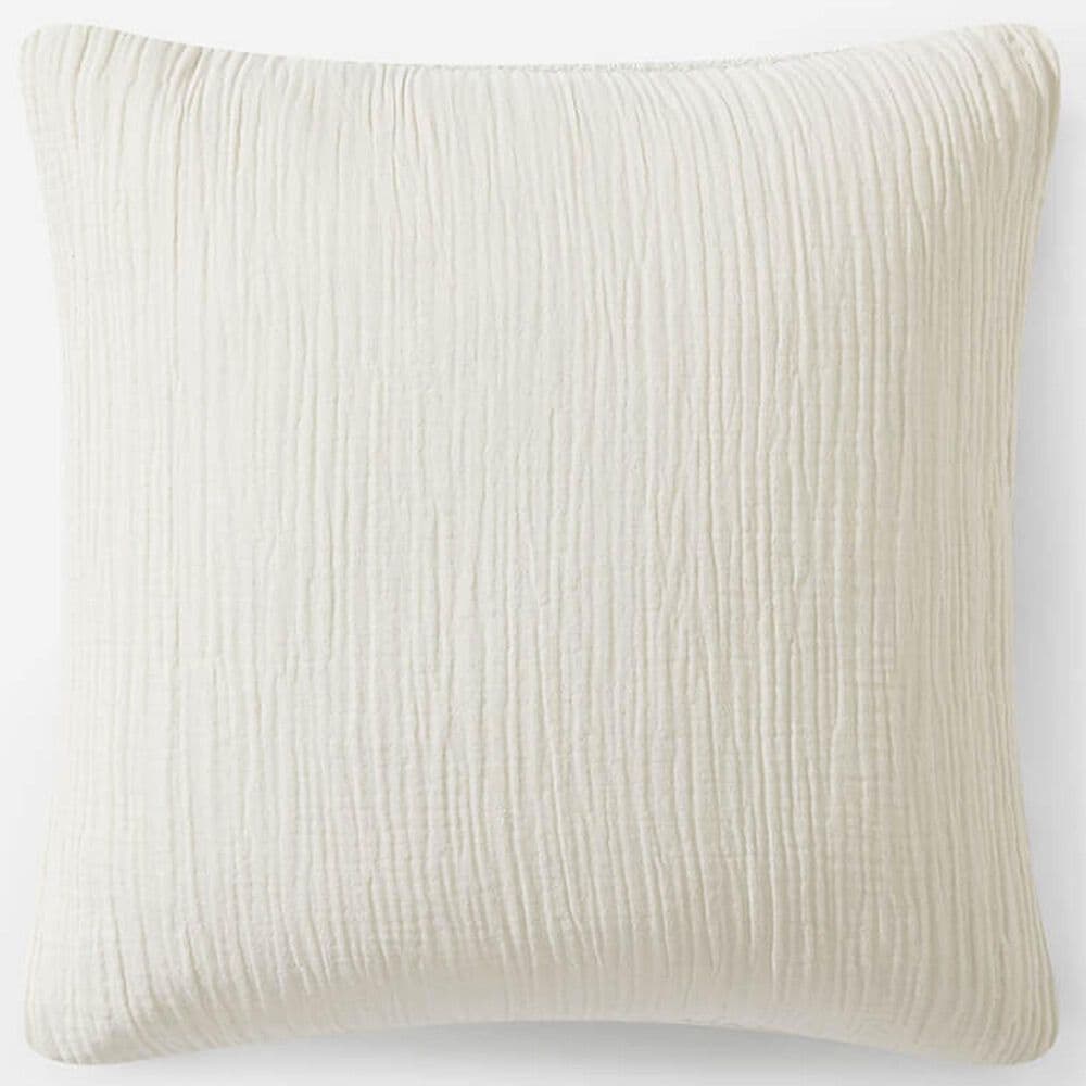 Sunday Citizen Snug Muslin 20" Square Throw Pillow in Natural Beige, , large