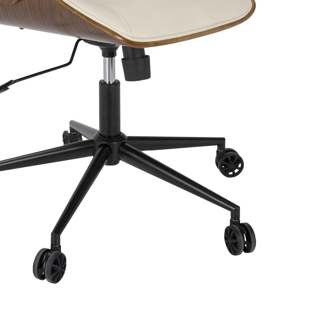Lumisource Spectre Adjustable Office Chair in Cream/Walnut, , large
