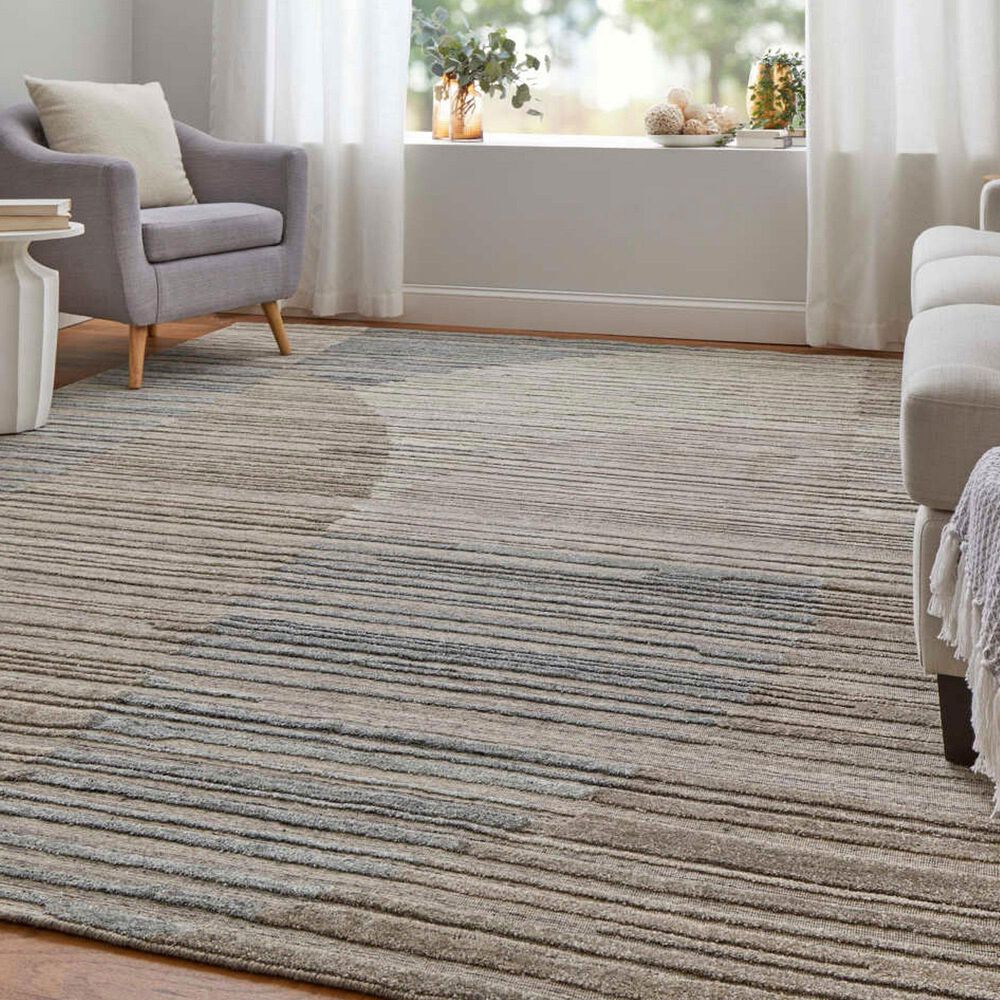Feizy Elias 3&#39;6&quot; x 5&#39;6&quot; Gray and Ivory Area Rug, , large