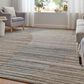 Feizy Elias 3"6" x 5"6" Gray and Ivory Area Rug, , large