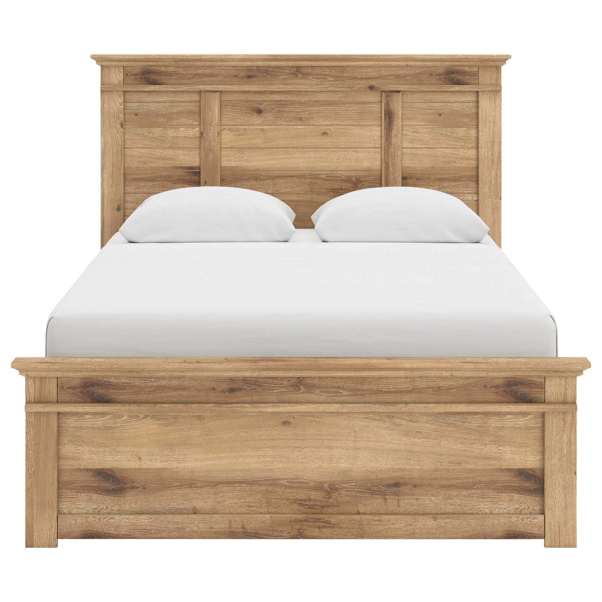 Ashley Makidern 4-Piece Queen Panel Bedroom Set in Natural Brown