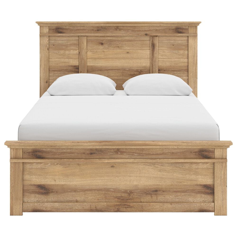 Ashley Makidern 4-Piece Queen Panel Bedroom Set in Natural Brown, , large