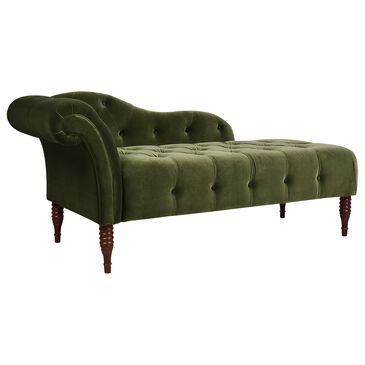 Jennifer Taylor Home Samuel Right Arm Facing Chaise Lounge in Olive Green Velvet, , large