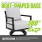 Hearth and Haven Outdoor Swivel Lounge Chair in Ember Black, , large