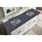 James Martin Vanities Brookfield 72" Double Bathroom Vanity in Bright White with 3 cm Charcoal Soapstone Quartz Top and Rectangle Sinks, , large