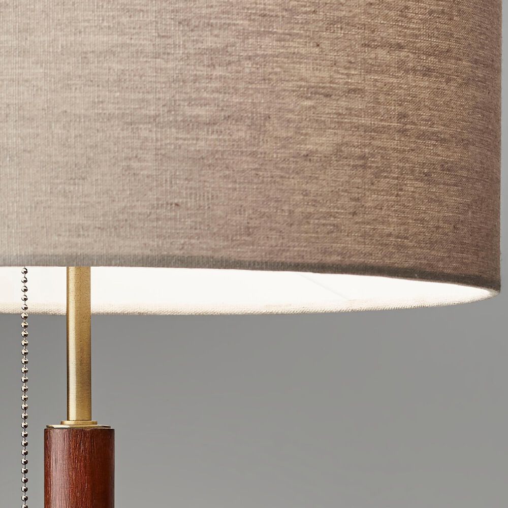 Adesso Hamilton Table Lamp in Walnut and Antique Brass, , large