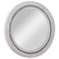Maple and Jade 34" Round Wall Mirror in Distressed White and Dark Gray, , large
