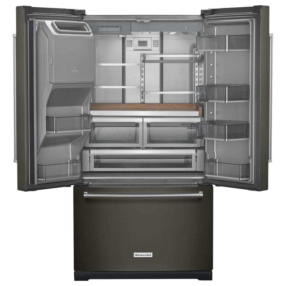KitchenAid 26.8 Cu. Ft. Standard-Depth French Door Refrigerator with Exterior Ice and Water Dispenser, , large