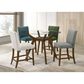 Coaster Paxton Counter Chair with Grey Upholstery in Warm Brown, , large