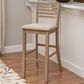 Linon Home Decor Torino Ladder Back Bar Stool in Grey Wash, , large
