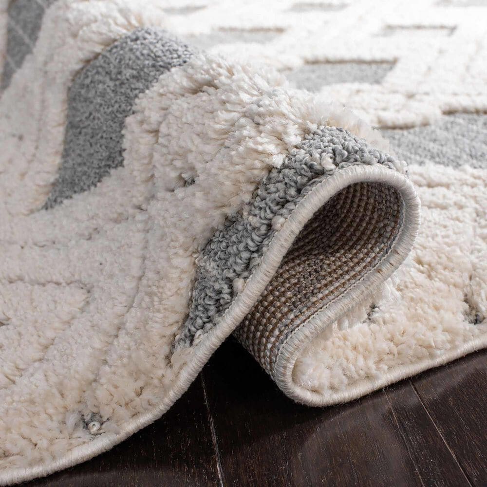 Safavieh Martha Stewart Lucia Shag MSR0728A 2&#39;6&quot; x 3&#39;9&quot; White and Light Grey Area Rug, , large