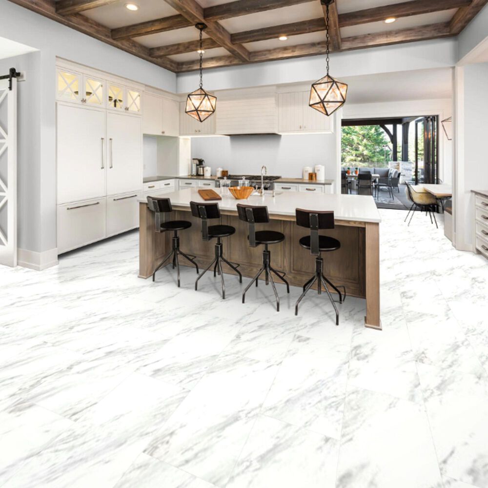 Tru-Cor PBE Tile Carrara Taupe 16&quot; x 32&quot; Luxury Vinyl Tile, , large