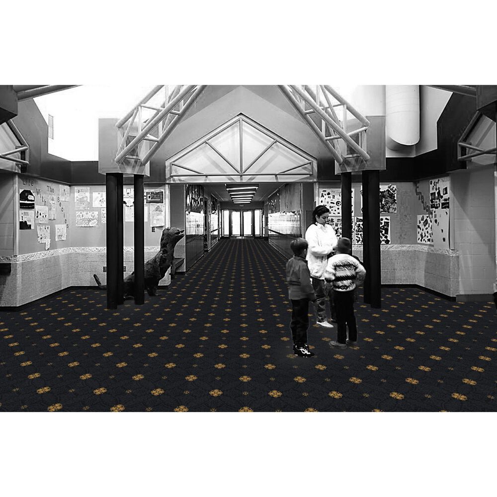 Milliken Brand Code Fort Wood Rough Rider Carpet in Black, , large