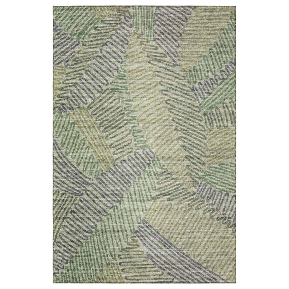 Dalyn Rug Company Sedona Floral 10" Round Moss Indoor/Outdoor Area Performance Rug, , large