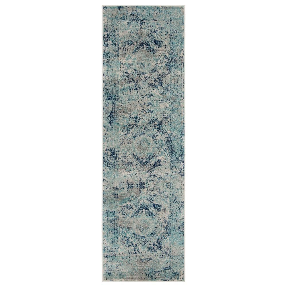 Safavieh Madison MAD152M 2"3" x 8" Ivory and Blue Runner, , large