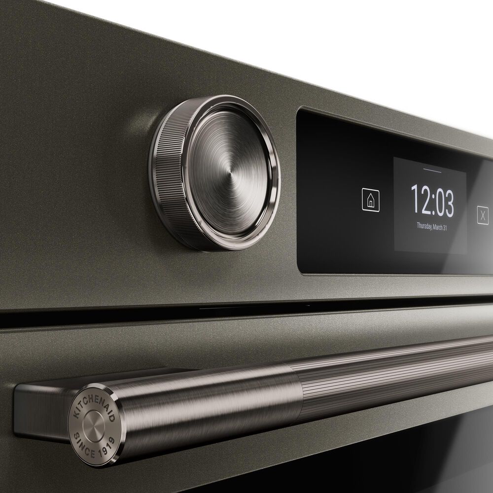 KitchenAid 2-Piece Kitchen Package with Black Ore 30" Smart Single Wall Oven and Black 30" Electric Cooktop, , large