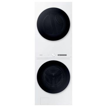 Samsung Bespoke 4.6 Cu. Ft. Washer and 7.6 Cu. Ft. Electric Dryer Stack Laundry in White, , large