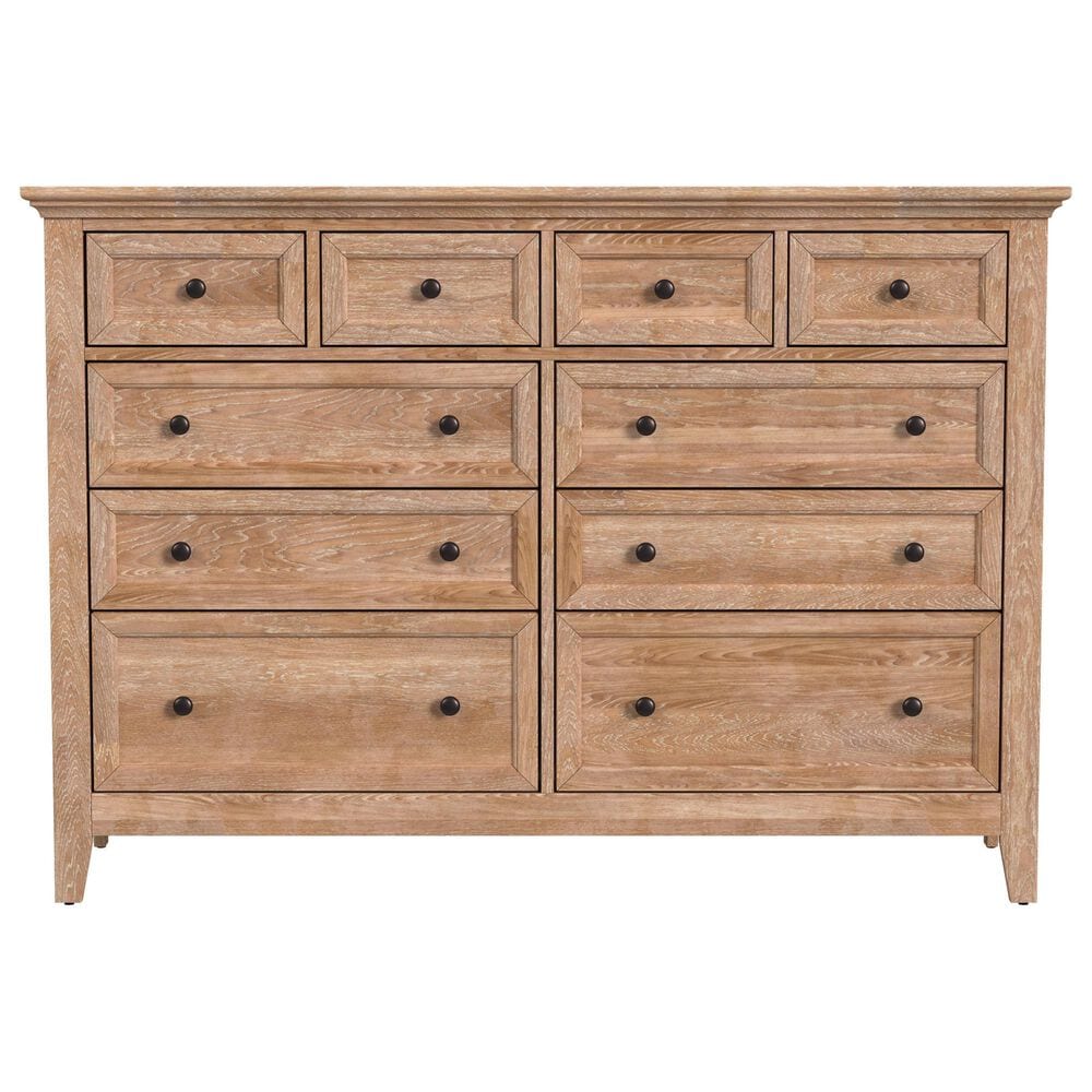 Hawthorne Furniture San Mateo 10-Drawer Dresser and Mirror in Wheat, , large