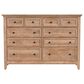 Hawthorne Furniture San Mateo 10-Drawer Dresser and Mirror in Wheat, , large