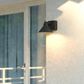 Vaxcel Sumner 1-Light Outdoor Wall Sconce Dusk-to-Dawn with GFCI Outlet in Matte Black, , large
