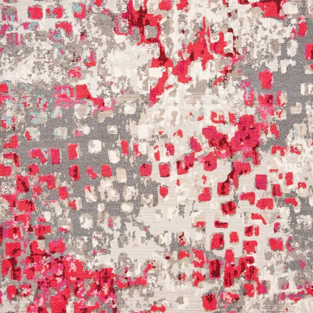 Safavieh Madison MAD425R 5&#39; Round Grey and Red Area Rug, , large