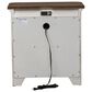 Belle Furnishings Farmhouse Reimagined 3 Drawer Night Stand with Charging Station in White, , large