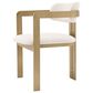 Eichholtz Donato Dining Chair with Boucle Cream Cushion in Brushed Brass, , large