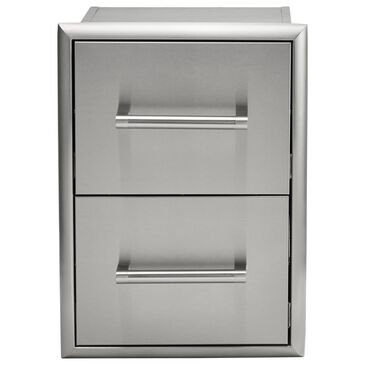 Coyote Outdoor 16" Double Storage Drawer in Stainless Steel, , large
