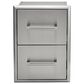 Coyote Outdoor 16" Double Storage Drawer in Stainless Steel, , large