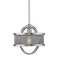 Golden Lighting Colson 1-Light Mini Pendant with Mesh Shade in Pewter, , large