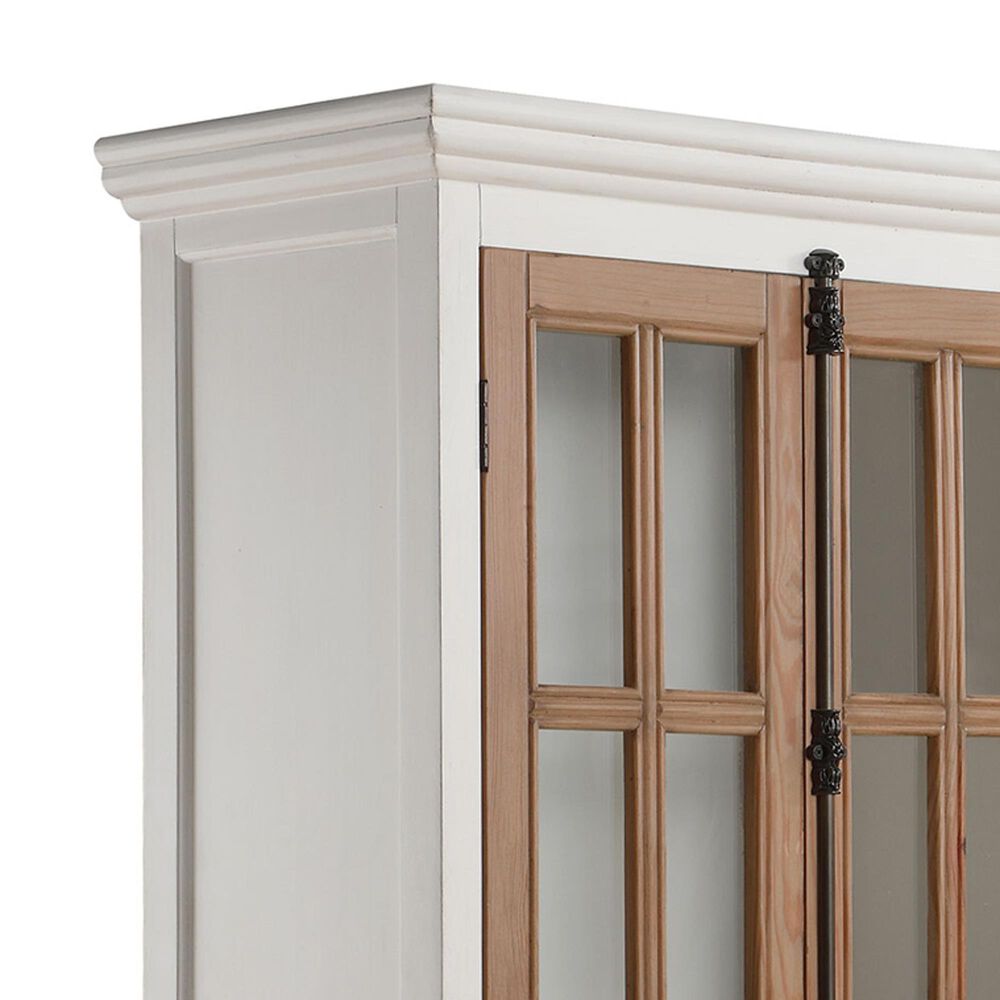 Pacific Landing Tammi 2-Door Tall Cabinet in Antique White and Brown, , large