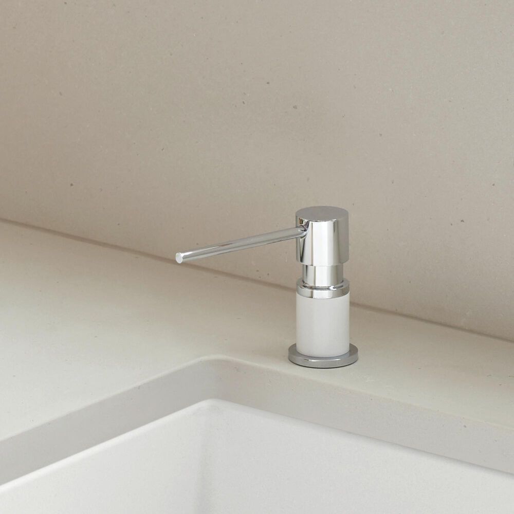 Blanco Lato Soap Dispenser in Chrome and White, , large