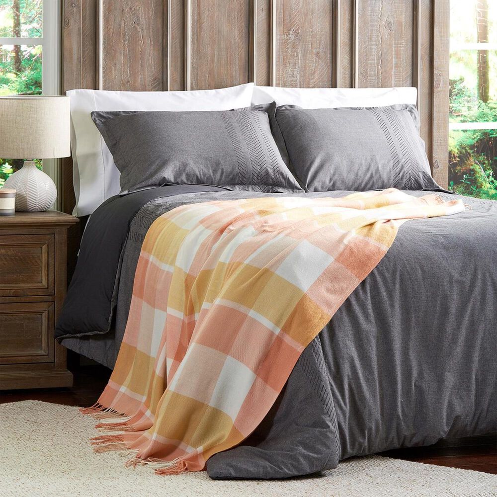 Timberlake Lavish Home Woven Faux Cashmere Feel Throw in Desert Blush Plaid, , large