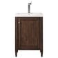 James Martin Vanities Britannia 24" Single Bathroom Vanity in Mid Century Acacia with 3.5 cm White Glossy Resin Top and Rectangular Sink, , large