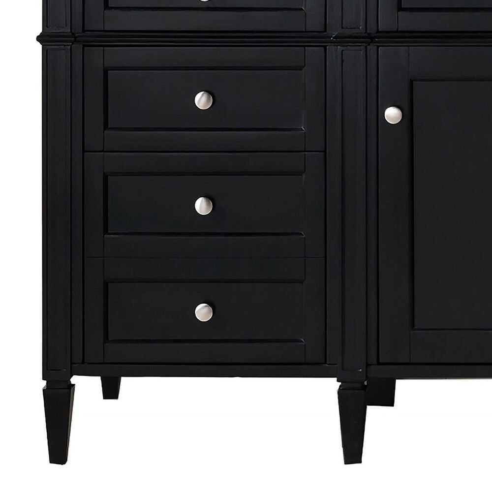 James Martin Vanities Brittany 48&quot; Single Bathroom Vanity in Black Onyx with Single Hole 3 cm White Zeus Quartz Top and Rectangular Sink, , large