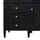 James Martin Vanities Brittany 48" Single Bathroom Vanity in Black Onyx with Single Hole 3 cm White Zeus Quartz Top and Rectangular Sink, , large