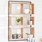 Maple and Jade 24" x 35" Wall Shelf in Natural Brown and Black, , large