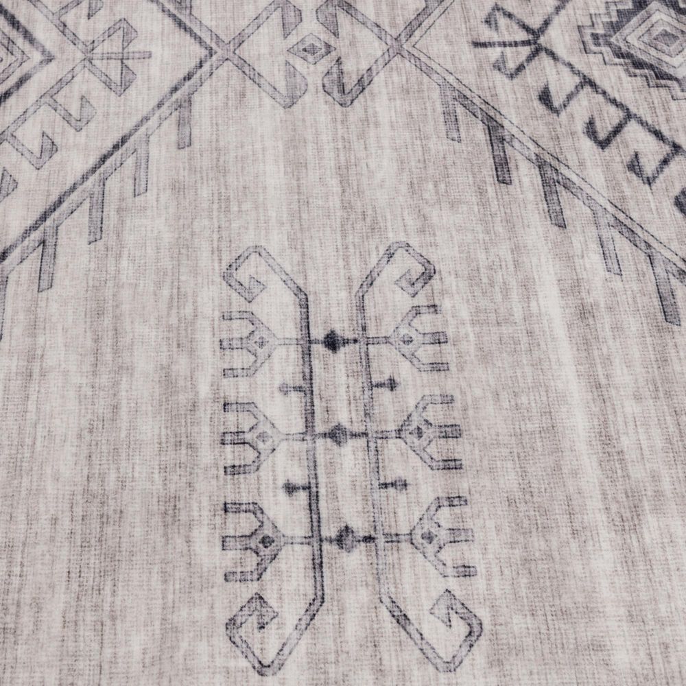 Central Oriental Rugease Aminah Light Gray 5' x 7' Area Rug, , large