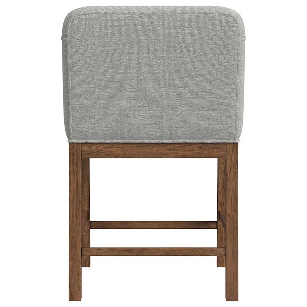 Mayberry Hill Glinda Upholstered Arm Chair with Light Grey Fabric in Brown, , large