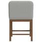 Mayberry Hill Glinda Upholstered Arm Chair with Light Grey Fabric in Brown, , large