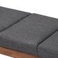 Baxton Studio Larisa Accent Bench in Charcoal, , large
