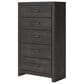 Ashley Hollivern 5-Drawer Chest in Dark Gray, , large
