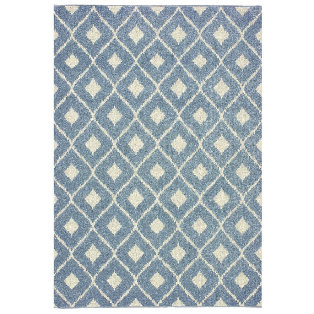 Oriental Weavers Barbados 5502B 5"3" x 7"6" Blue and Ivory Area Rug, , large
