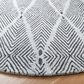Safavieh Micro-Loop 5" Round Light Blue and Charcoal Area Rug, , large
