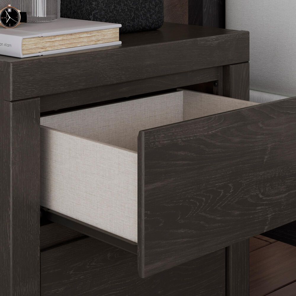 Ashley Fraluna 2-Drawer Nightstand in Dark Charcoal, , large