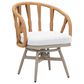 Zuo Modern Safal Swivel Outdoor Dining Chair in Gray, , large