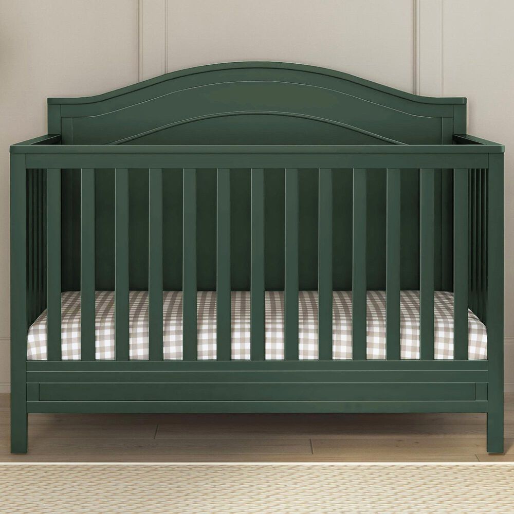 New Haus Charlie 4-In-1 Convertible Crib in Forest Green, , large