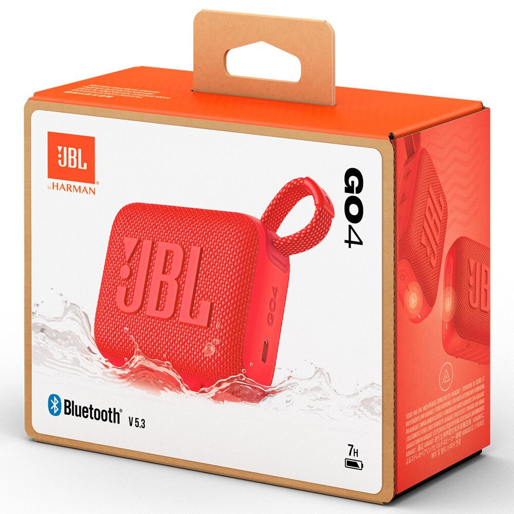 JBL Go 4 Portable Waterproof Bluetooth Speaker in Red, , large