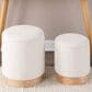Lumisource Marla 2-Piece 18" Nesting Ottoman Set in Cream, , large