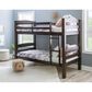 Linon Home Decor Levi Twin Over Twin Bunk Bed in Espresso, , large